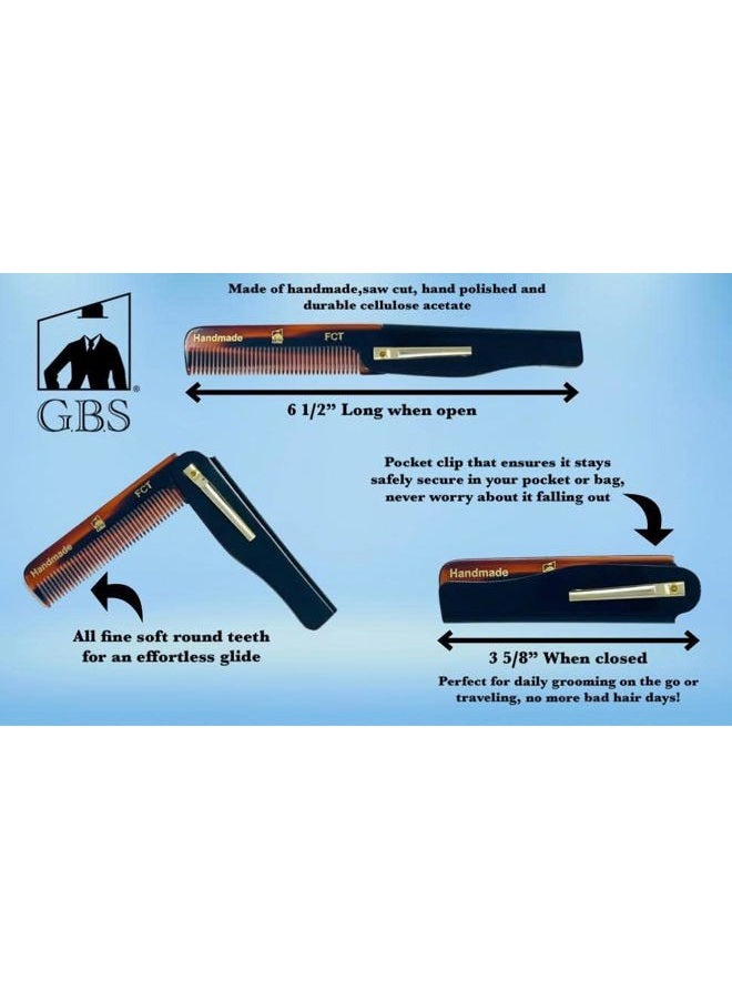 G.B.S Handmade Folding Comb for Men and Women, FCT, Pack of 3 - Image 4