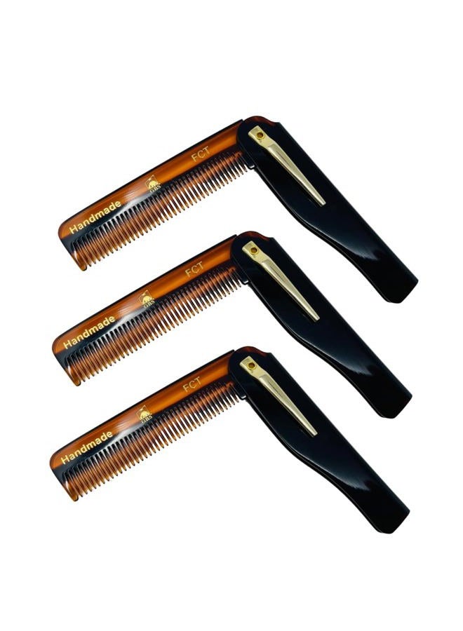 G.B.S Handmade Folding Comb for Men and Women, FCT, Pack of 3 - Image 1