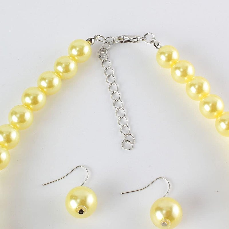 KOSMOS-LI Large Style Big Imitate Pearl Strand Choker Necklace With Earrings Set - Image 2