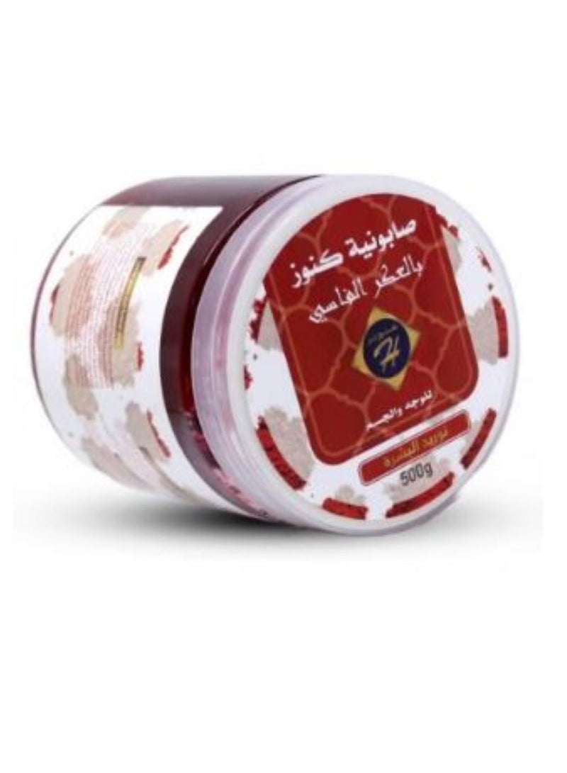 كنوز اتش صابونية بالعكر الفاسي للوجه والجسم 500 جم - Image 2