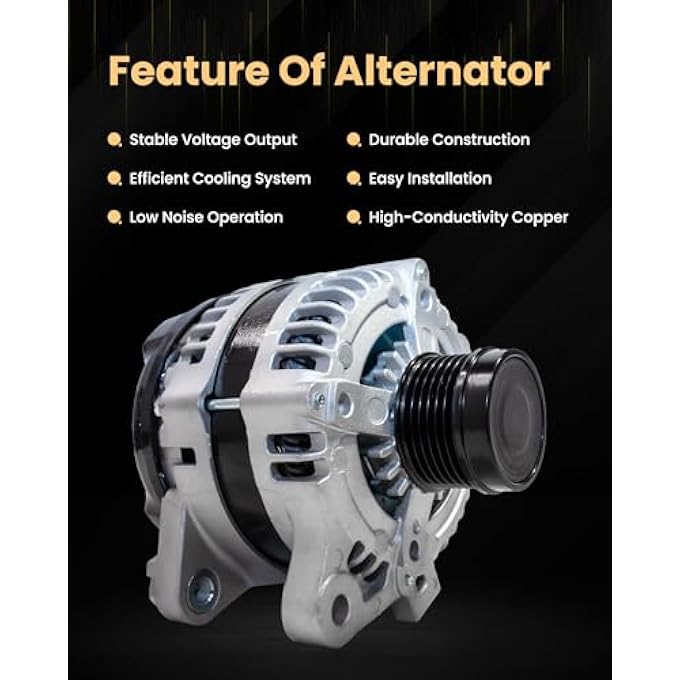 tiubvfdd 11693N Alternator 12V 115A Compatible with Toyota Corolla 2014-2019 L4 1.8L - Replacement 27060-0T230, 2614390, 2138297, FG12T050, 27060-0T230, 90-22-5673 - Image 4