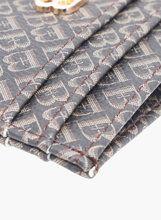 Flora Bella By Shoexpress Women Monogram Print Card Holder - Image 3