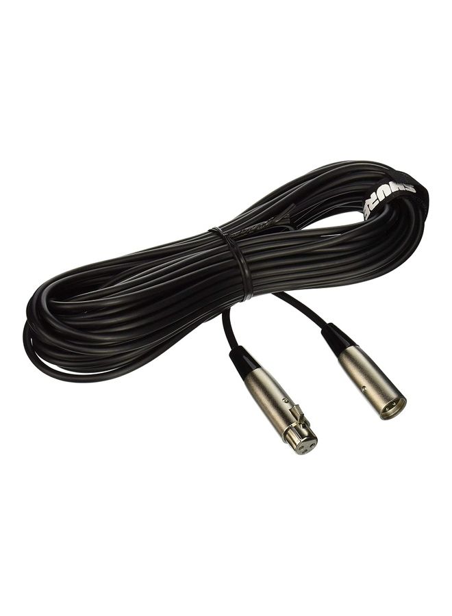 شور كابل C50J عالي المرونة بموصلات XLR من الكروم وبطول 50 قدم أسود - Image 1