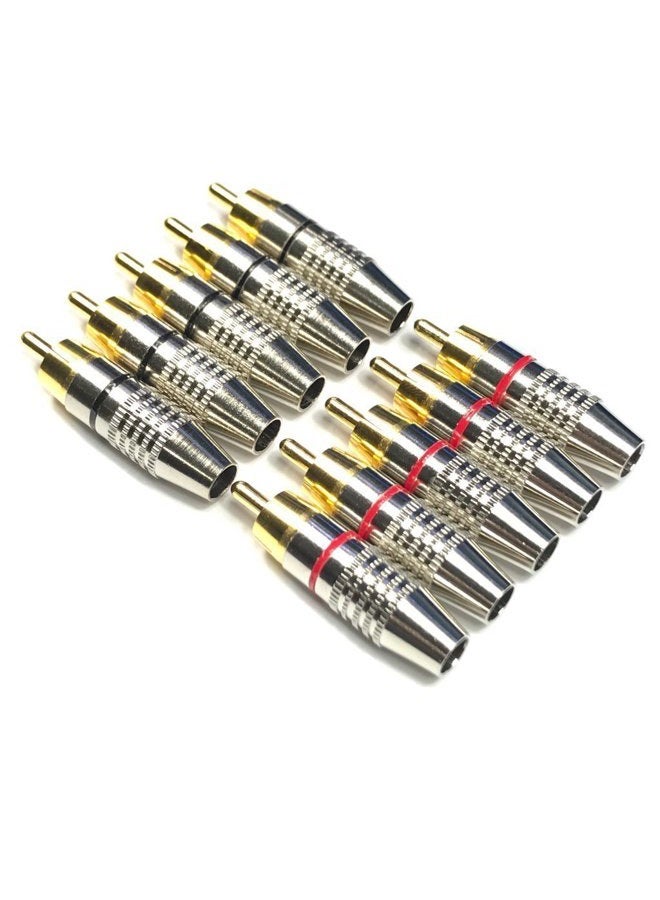 CESS RCA Plug Solder Gold Audio Video Connectors (10 Pack) - Image 4