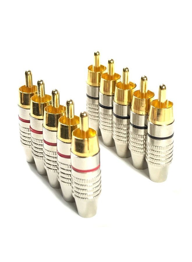 CESS RCA Plug Solder Gold Audio Video Connectors (10 Pack) - Image 5
