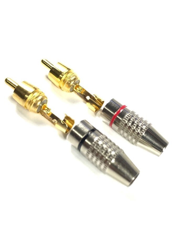 CESS RCA Plug Solder Gold Audio Video Connectors (10 Pack) - Image 2