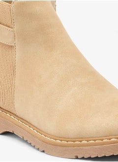 Flora Bella By Shoexpress Girls Ribbed High Cut Boots with Buckle Accent and Zip Closure  - Image 5