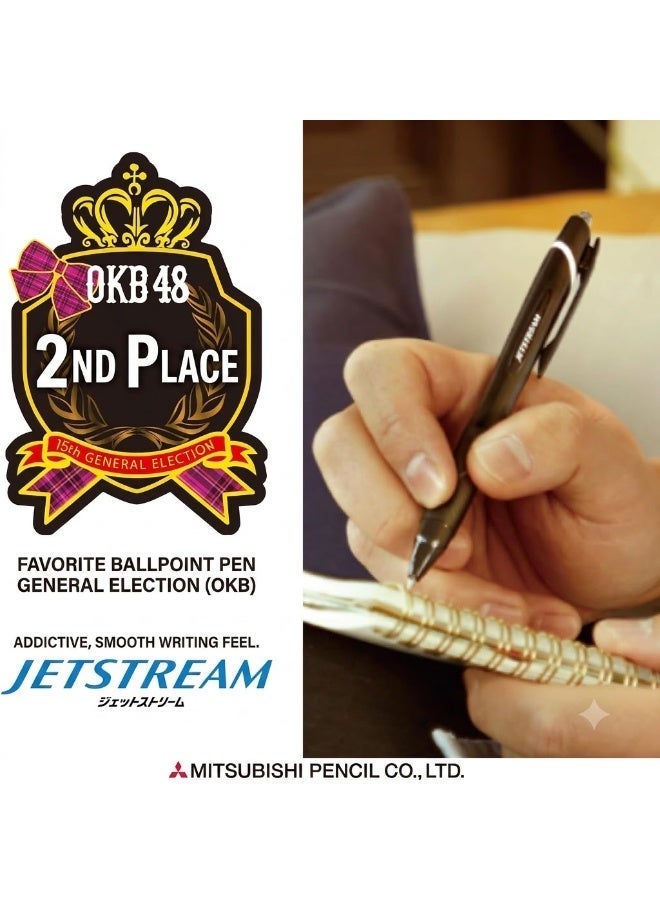 UNI Jetstream Fine Oil-Based Ballpoint Pen SXN-150-38.24, 0.38 mm, Black, Oil-Based Ink, 1 pen for planners - Image 2