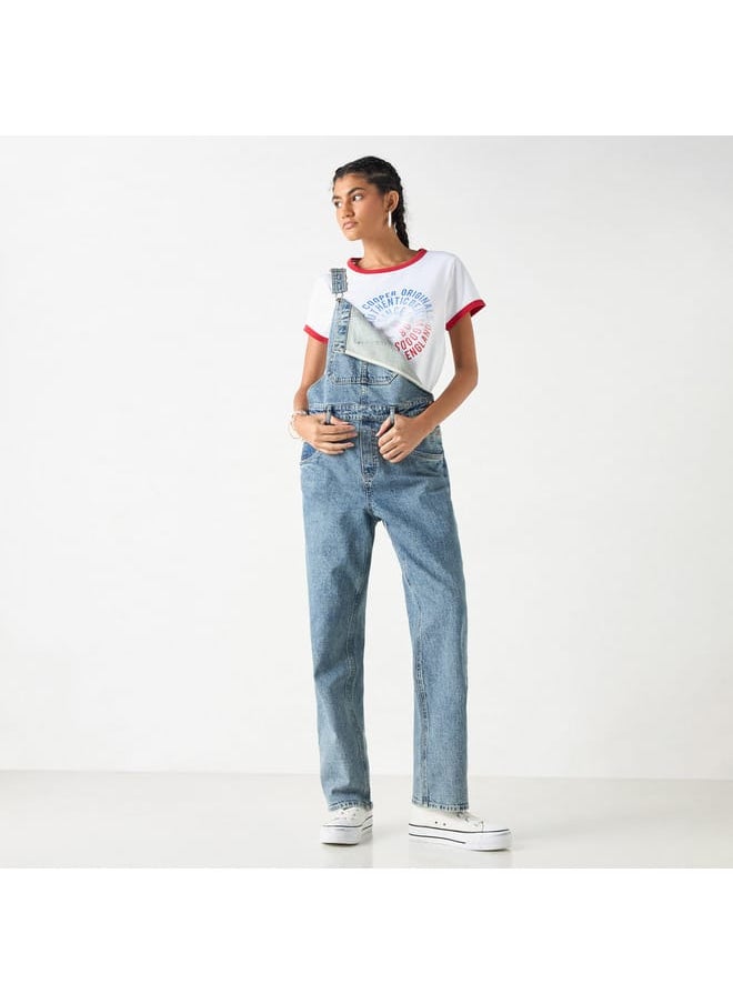 Lee Cooper Lee Cooper Printed Round Neck T-shirt with Short Sleeves  - Image 2