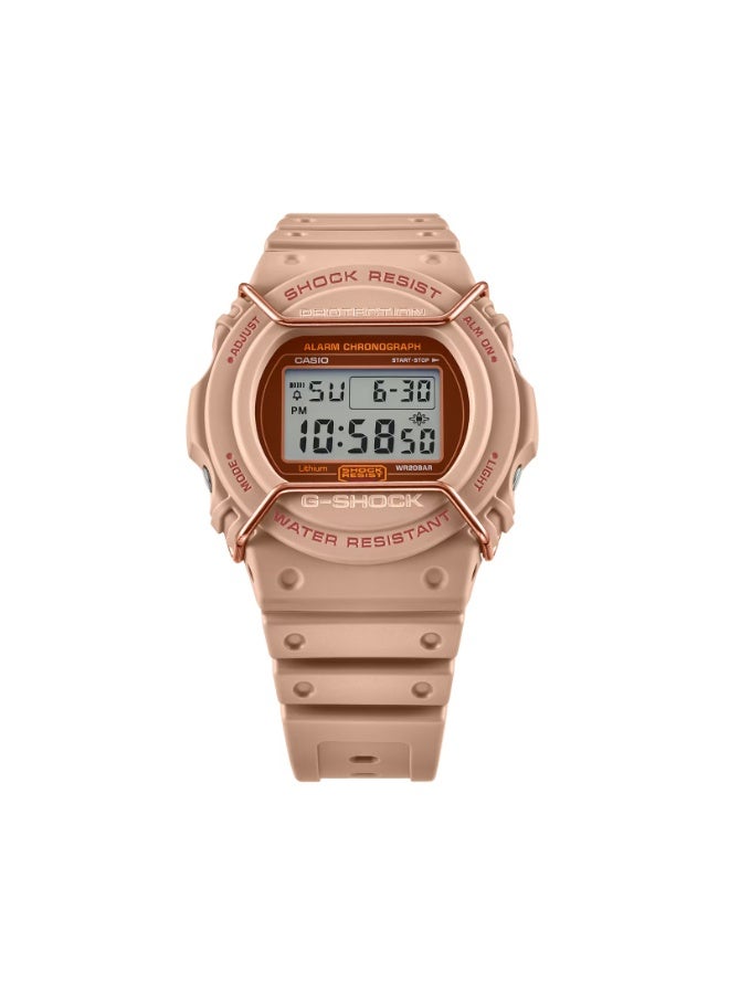 Casio G-Shock DW-5700PT-5DR, Digital Watch, Beige/Tan Resin Band and Case, Shock Resistant, 200M Water Resistance, EL Backlight, Stopwatch, Countdown Timer, Alarm, Auto Calendar - Image 2