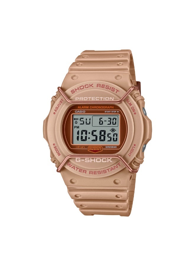 Casio G-Shock DW-5700PT-5DR, Digital Watch, Beige/Tan Resin Band and Case, Shock Resistant, 200M Water Resistance, EL Backlight, Stopwatch, Countdown Timer, Alarm, Auto Calendar - Image 1