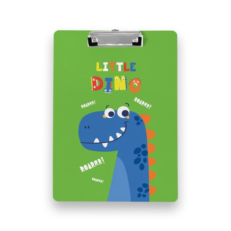 Articious لوحة رسم وكتابة واختبار مع مشبك (الحجم - 24x36 سم) متينة وخفيفة الوزن للمكتب والمدرسة والجامعة - ديناصور أخضر - Image 3