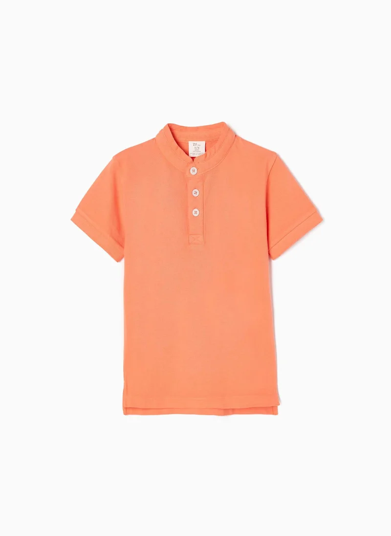 زيبي Cotton Polo-Shirt with Mao Collar for Boys 'You&Me'