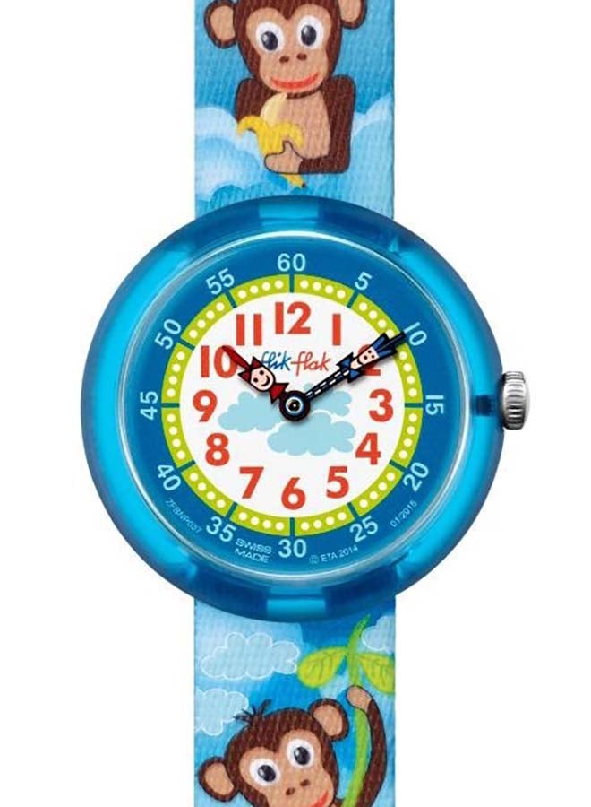 Flik Flak Kids Unisex Monkey Buisness Quartz Movement Water Resistant Wrist Watch - 32 Mm - Image 1