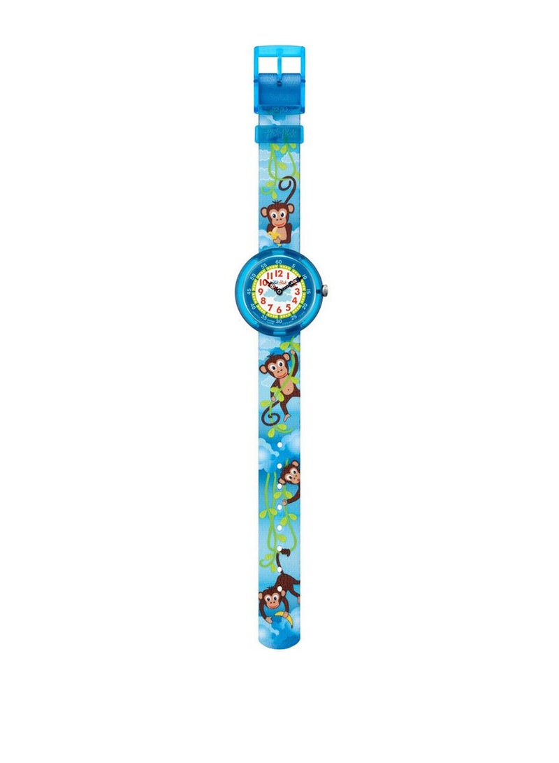 Flik Flak Kids Unisex Monkey Buisness Quartz Movement Water Resistant Wrist Watch - 32 Mm - Image 2