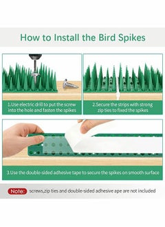 HomarKet Bird Spikes Plastic Repellent Spikes Anti Climb Spikes to Deterrent Birds Cats Pigeons and Small Animals Bird Fence Spikes  - Image 3