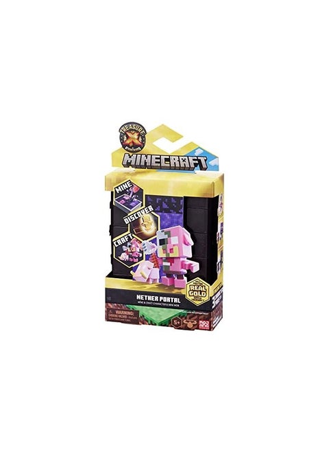 Treasure X Minecraft Nether Portal Mine & Craft Character and Mini Mob