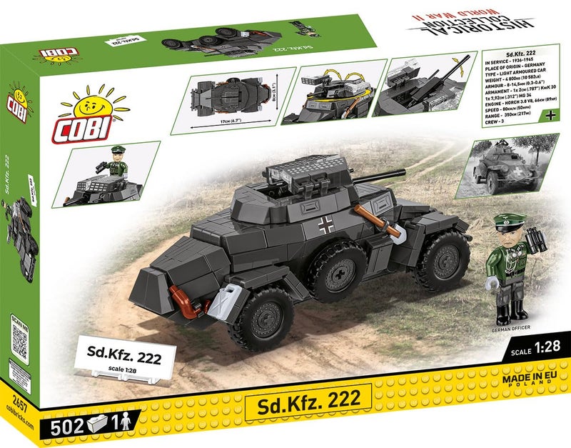 COBI Historical Collection WWII SD.KFZ. 222 Tank - Image 2