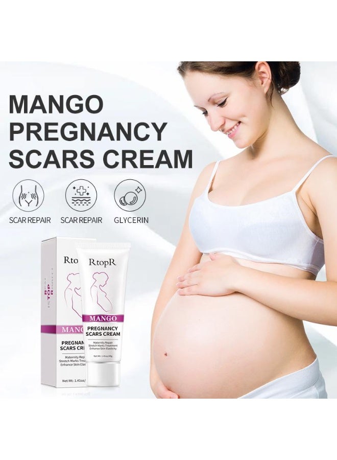 RtopR Mango Stretch Mark Massage Cream Pregnancy Scars  For Maternity Repair Stretch Marks Enhance Skin Elasticity, Can Promote Cell Regeneration, Smooth Skin, Designed For Mother's Stretch Marks Fast Absorbing - Image 3