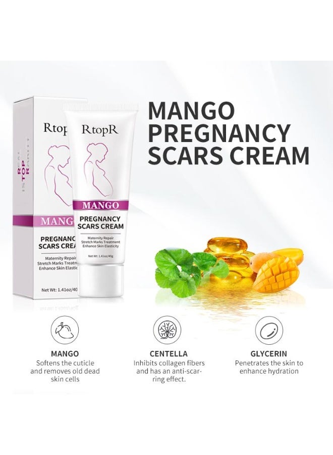 RtopR Mango Stretch Mark Massage Cream Pregnancy Scars  For Maternity Repair Stretch Marks Enhance Skin Elasticity, Can Promote Cell Regeneration, Smooth Skin, Designed For Mother's Stretch Marks Fast Absorbing - Image 5