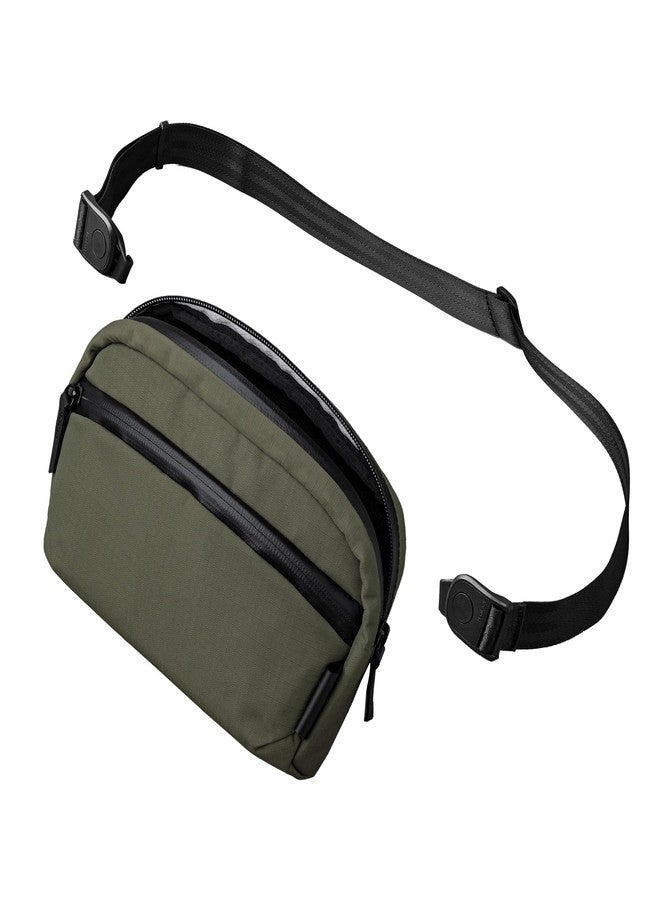ALPAKA Flight Sling Bag 1L - Small Men's Crossbody Bag with Adjustable & Detachable Shoulder Strap - Tech Organizer Travel case, Weatherproof YKK Zipper, Compact Bag, Green Axoflux 210D - Image 1