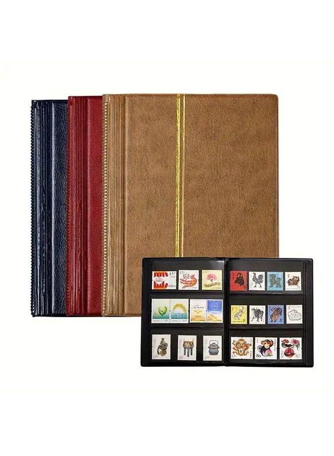 Black Stamp Collection Album 20 High Quality Sheets for Hobbyists Philately Lovers Storage Organizer - Image 2