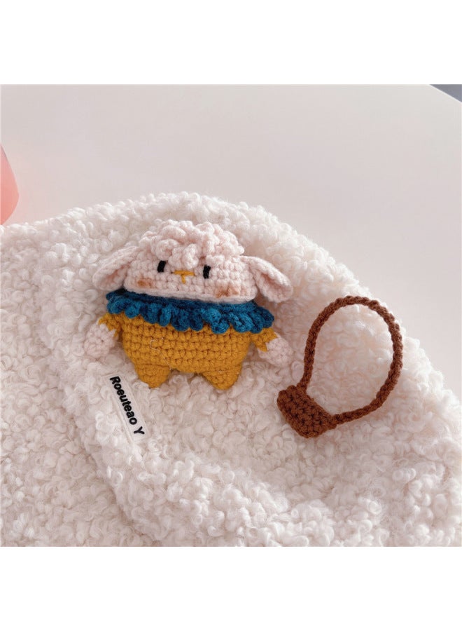 Knitted Backpack Lamb Suitable For Apple AirPods 4 Generation Pro2 Bluetooth Headset Protective Cover 1/2/3 Generation Soft Case-Color:Knitted Backpack Lamb-Applicable Model:Airpods 4th Generation  - Image 4