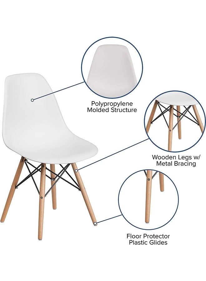Generic Eames Style Chair with Walnut Wood Legs Eiffel Dining Room Chair - Lounge Chair Without Arms Chair - Image 3