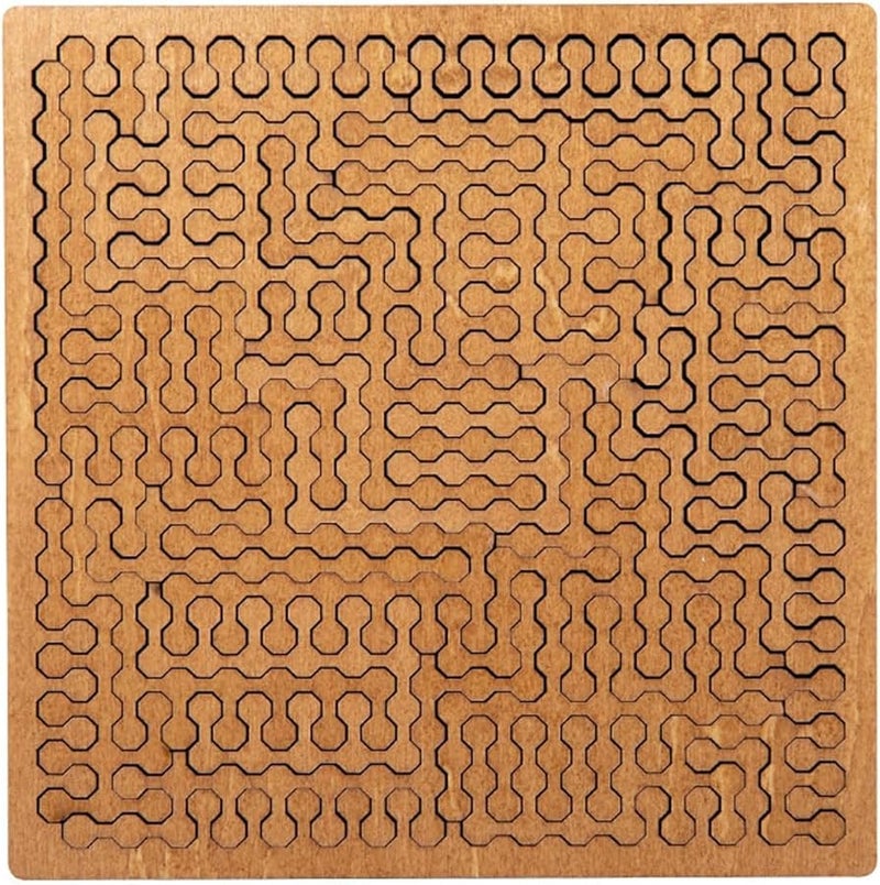 Type A Fractal Tray Wooden Jigsaw Puzzle Mind Bending Challenging Brain Training For Adults - Image 2