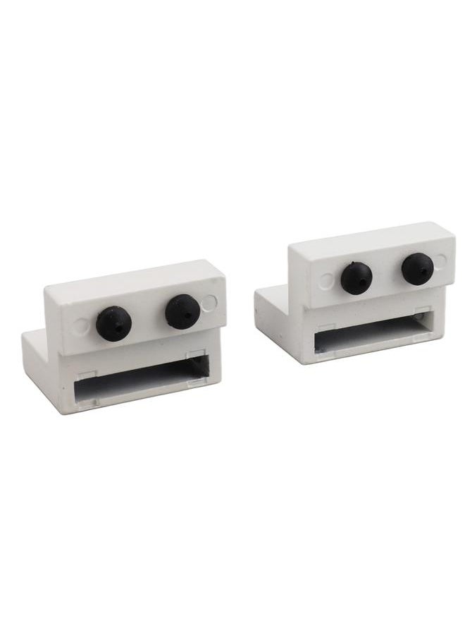 Thoraya Barn Door Stopper White Sliding Barn Door Hardware Accessories with Hex Wrench for Bedroom Kitchen Living Room  - Image 5