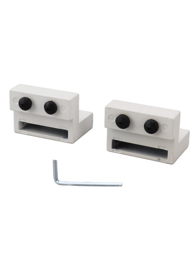 Thoraya Barn Door Stopper White Sliding Barn Door Hardware Accessories with Hex Wrench for Bedroom Kitchen Living Room  - Image 1