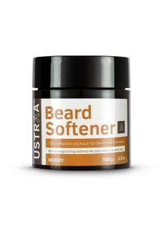 Ustraa USTRAA Beard Softener Woody - 100g - Softens and nourishes your beard without Sulphates or Parabens, Long lasting moisturization and shine for a nourished, itch-free beard  - Image 1