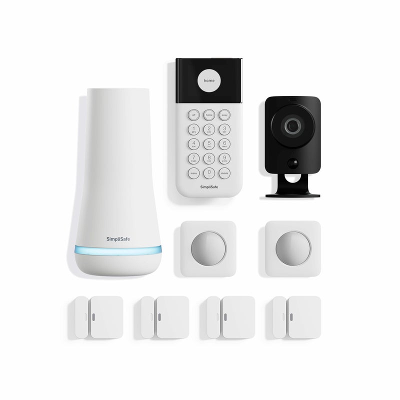 SimpliSafe 9 Piece Wireless Home Security System wHD Camera Optional 247 Professional Monitoring No Contract Compatible with Alexa and Google Assistant