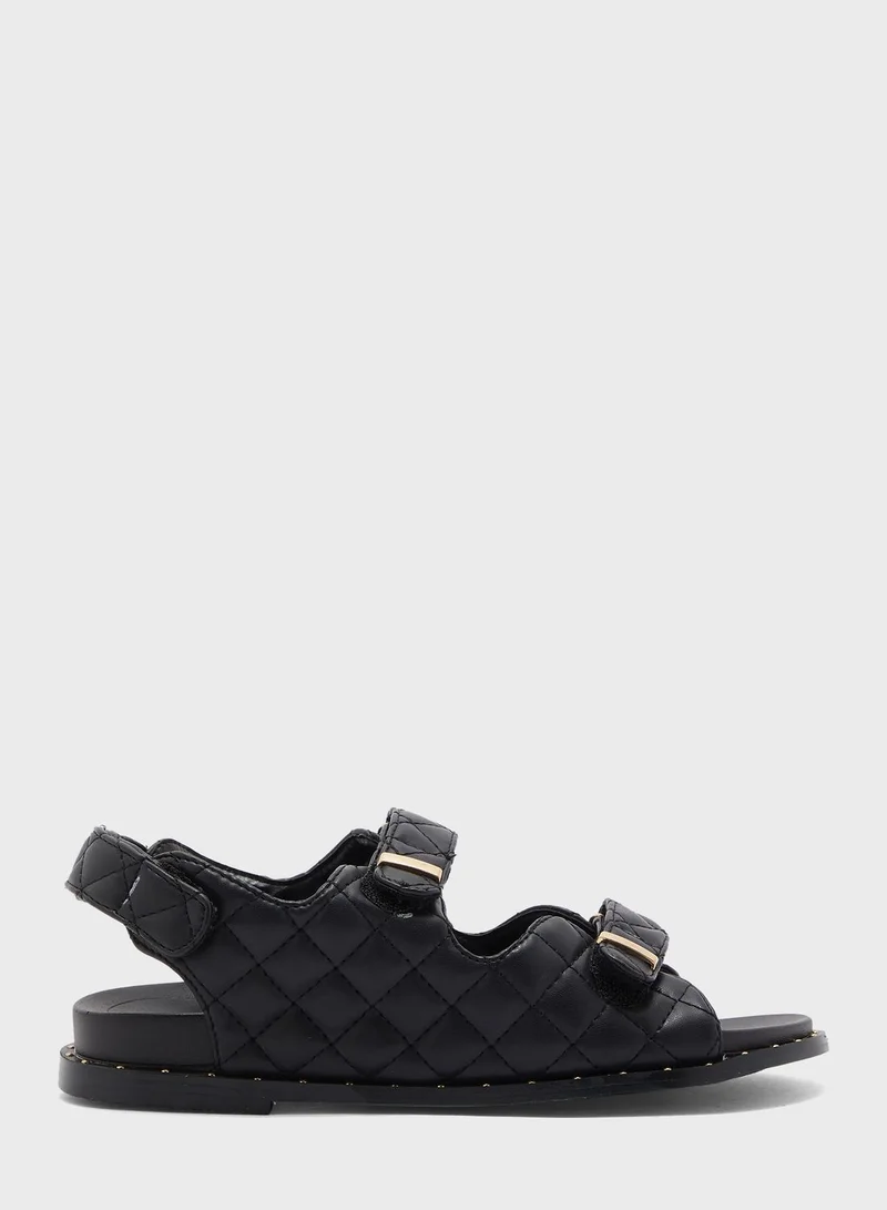 Ginger Quilted Double Strap Sporty Sandal