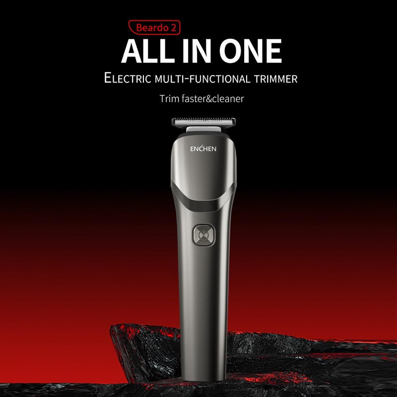 ENCHEN Beard02 Electric Beard Trimmer for Men,Grooming Kit for Man All In One for Private Parts&Beard&Full Body&Hair,4 Guide Combs,USB Type-C Charging,90-Min Runtime,LED Indicator - Image 2