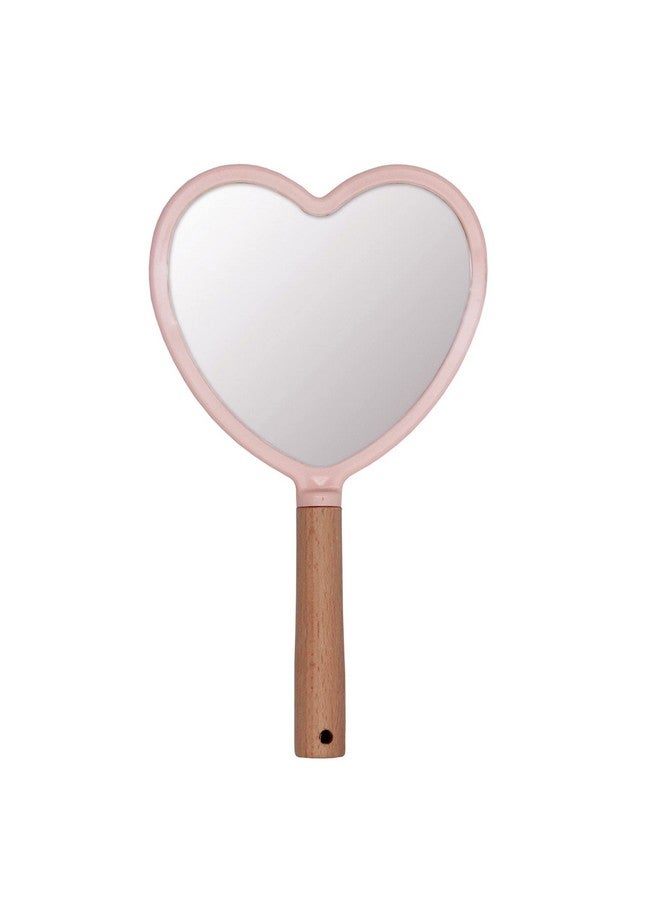 Eaoundm Hand Held Mirror For Makeup Small Wood Hand Mirror Portable Travel Vanity Mirror For Men&Women 5.5W X 9.2L Inch - Image 1
