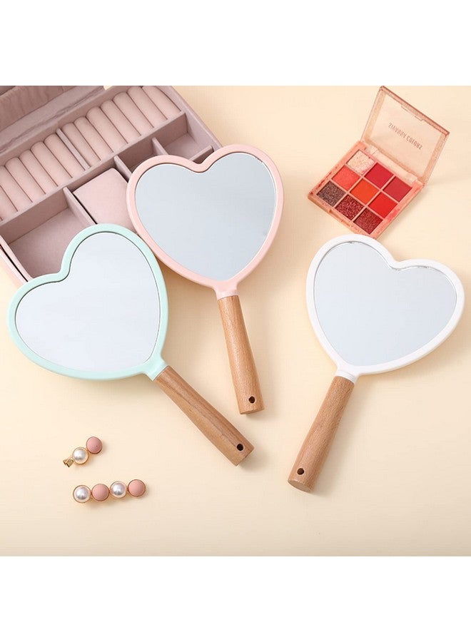 Eaoundm Hand Held Mirror For Makeup Small Wood Hand Mirror Portable Travel Vanity Mirror For Men&Women 5.5W X 9.2L Inch - Image 3