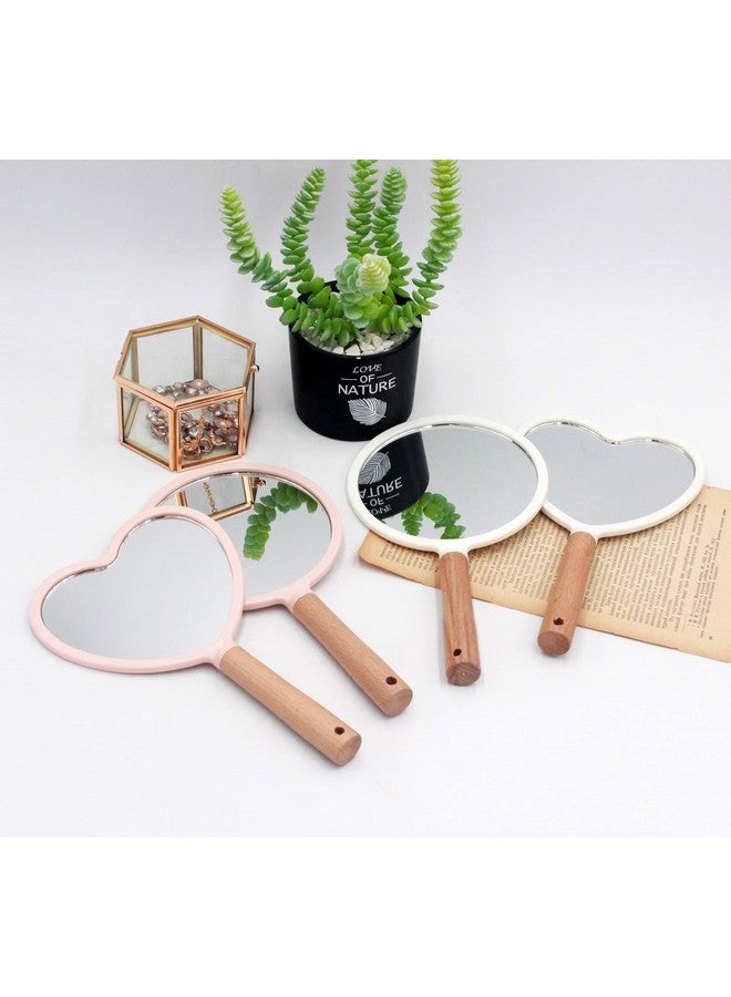 Eaoundm Hand Held Mirror For Makeup Small Wood Hand Mirror Portable Travel Vanity Mirror For Men&Women 5.5W X 9.2L Inch - Image 5