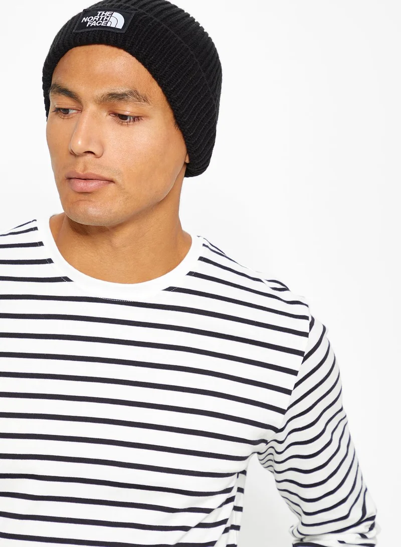 northface Logo Box Cuffed Beanie
