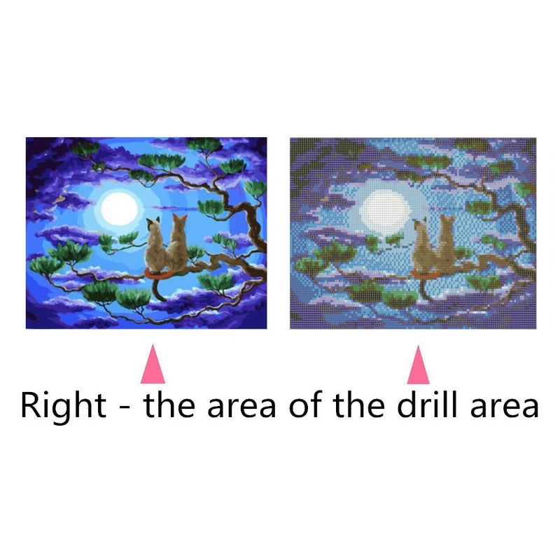 DIY 5D Diamond Painting W028 Cat on the Tree 40X30 Full Drill Crystal Rhinestone Embroidery Paintings Arts Craft for Home Wall Decor - Image 5
