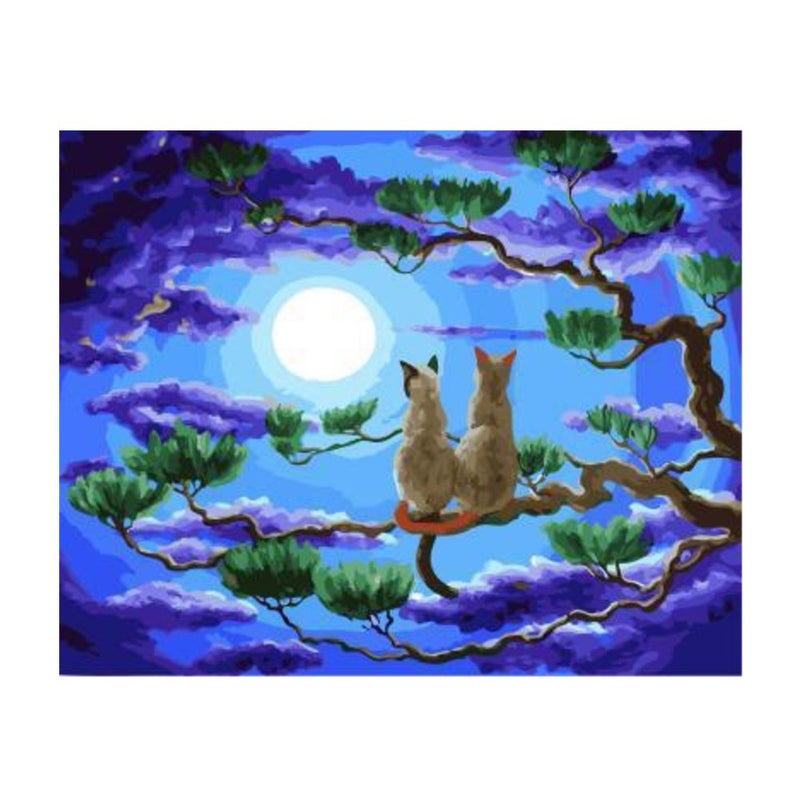 DIY 5D Diamond Painting W028 Cat on the Tree 40X30 Full Drill Crystal Rhinestone Embroidery Paintings Arts Craft for Home Wall Decor - Image 2