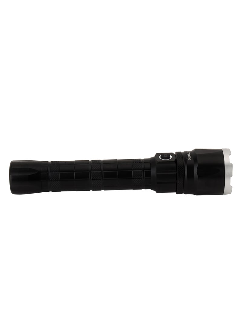 Krypton Zoomable LED Flashlight KNFL5155Z / 8000 mAh Battery, 3000 Lumen Brightness, Aircraft Aluminum Alloy /with Different Switch mode, Type-C Charging, SOS Modes/ Portable Design, Ideal for Camping, Travelling & More, 5Hrs-7Hrs Charging Time/Black Color - Image 3