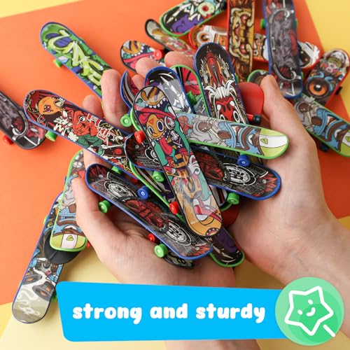 POPLAY 50PCS Mini Finger Skateboards, Finger Boards Toy Mini Skateboard for Kids Party Favors, Birthday Goodie Bag Stuffers, Classroom Prizes Exchange Gifts - Image 4