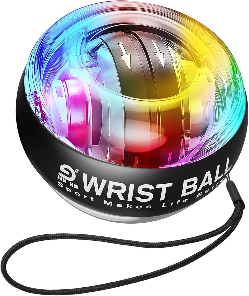 JIN BD Wrist Trainer Ball Auto-Start Gyroscopic Forearm Exerciser Gyro Ball for Strengthen Arms, Fingers, Bones and Muscles - Image 1