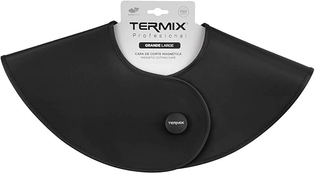 Termix Profesional Hair Cutting Cape large black Waterproof surface and magnetic button - Image 1
