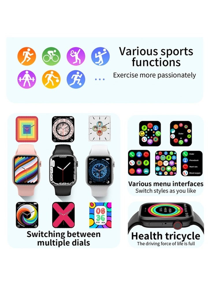 AROAQ - T900 Pro Max Series 7 IP68 Waterproof 280mAh 1.75Inch Touch Screen Heart Rate Smartwatch - Image 1