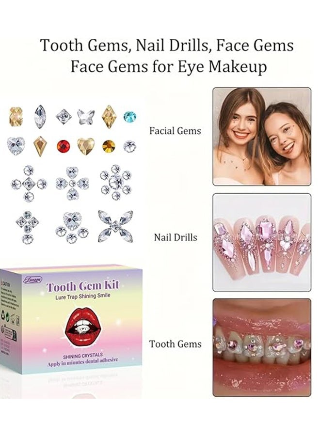 LUNOON Tooth Gem Kit, Professional DIY Tooth Gem Kit with Curing Light and Glue, Removable DIY Teeth Jewelry Gems Kit for Women Girls - Image 4
