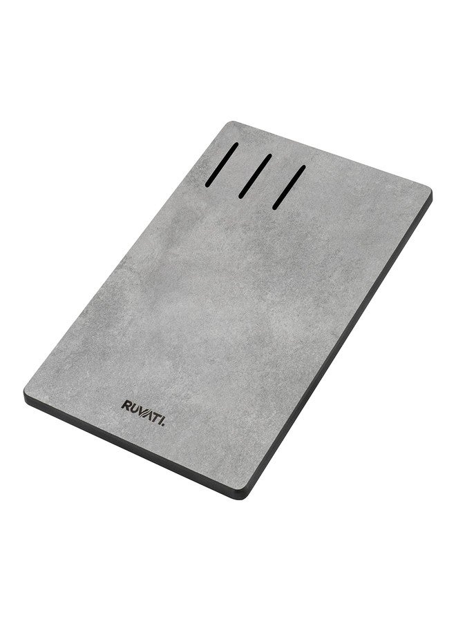 Ruvati 17 x 11 inch Textured Concrete Finish Cutting Board for Ruvati Workstation Sinks – RVA1217CR - Image 1