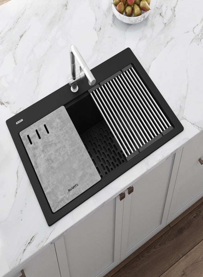 Ruvati 17 x 11 inch Textured Concrete Finish Cutting Board for Ruvati Workstation Sinks – RVA1217CR - Image 4
