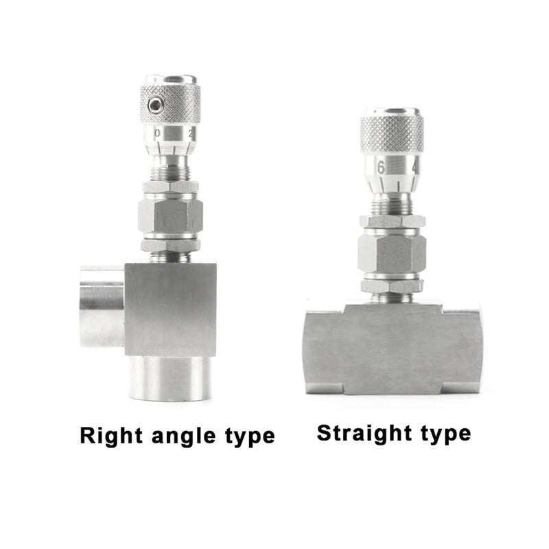 Stainless Steel 304 Needle Valve 1 2 Inch G High Straight For Water Gas Oil Flow Control - Image 4